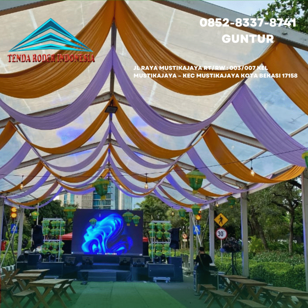 Jasa Sewa Tenda Besar Type Roder Lengkap Dekorasi Jakarta